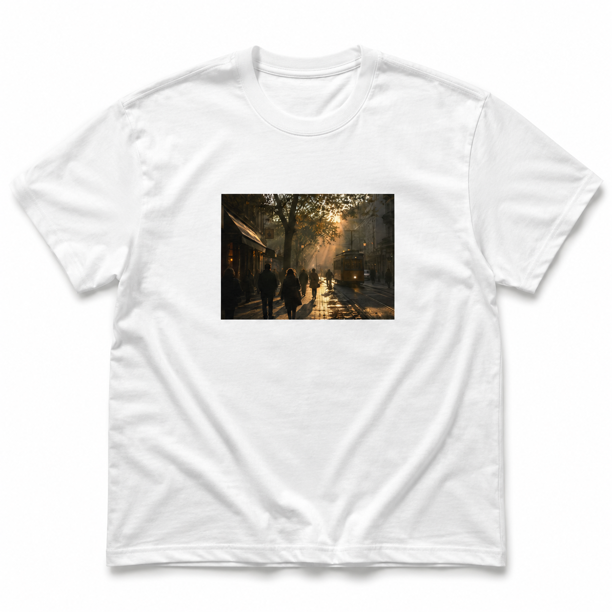 Cobblestone street box tee