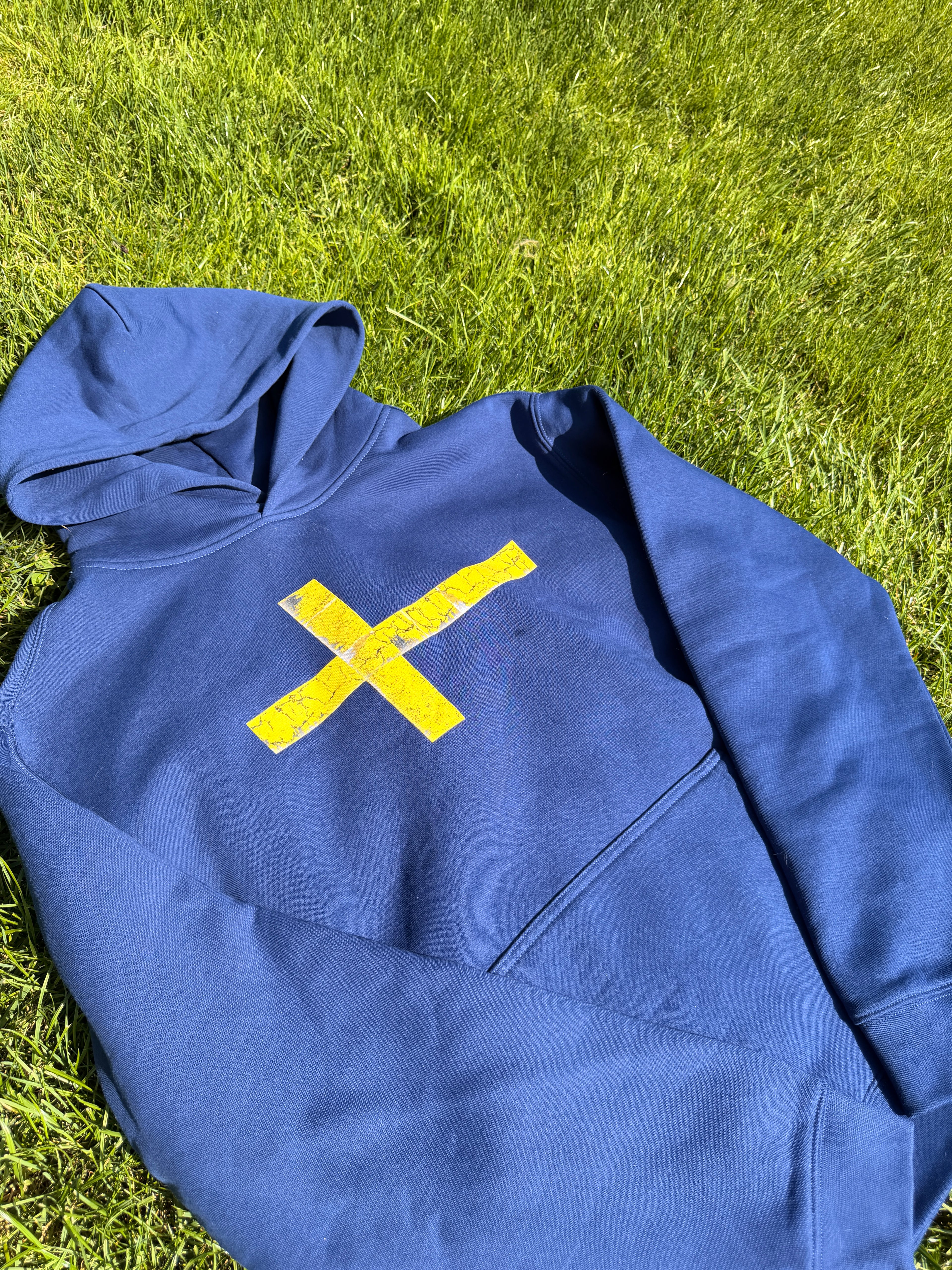 Cross distressed hoodie