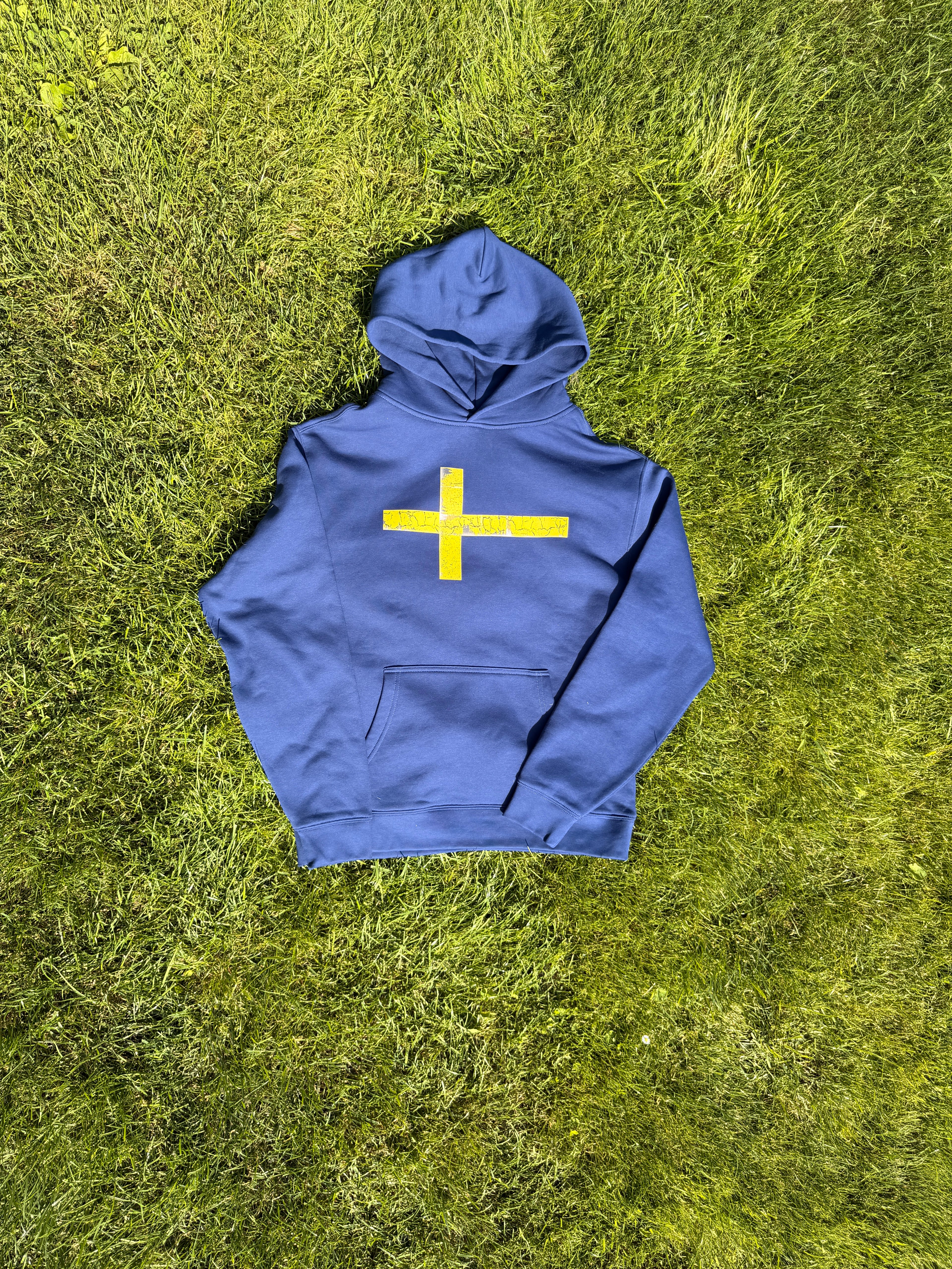 Cross distressed hoodie