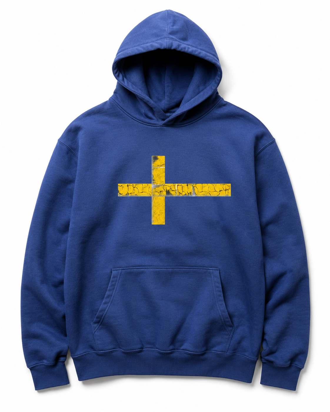 Cross distressed hoodie