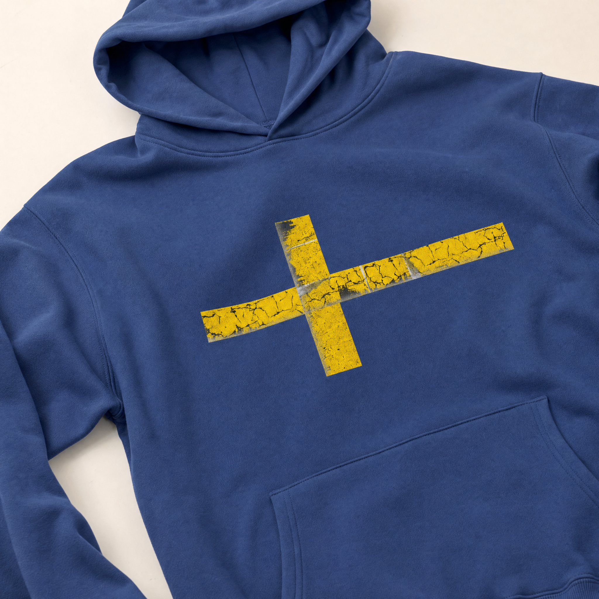 Cross distressed hoodie