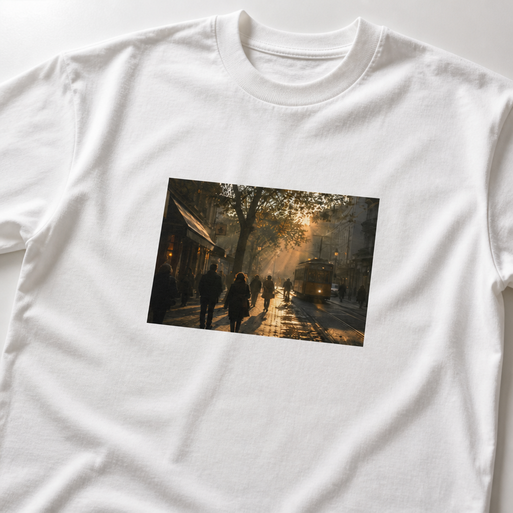 Cobblestone street box tee