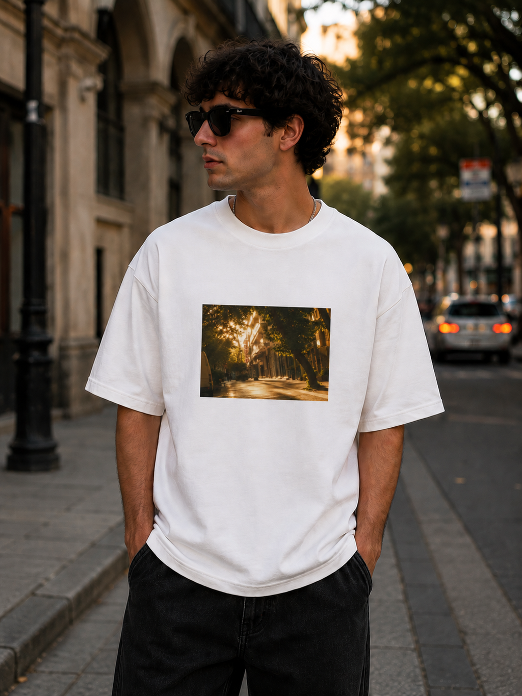 Streets of Barcelona box tee
