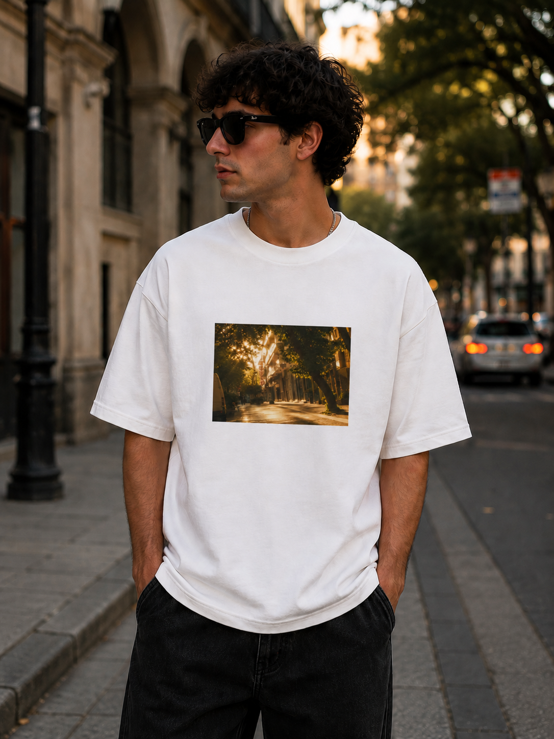 Streets of Barcelona box tee