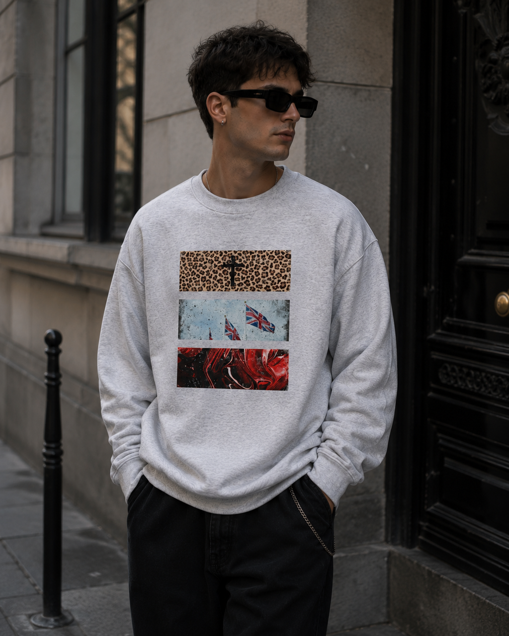 Static bloom vintage sweatshirt