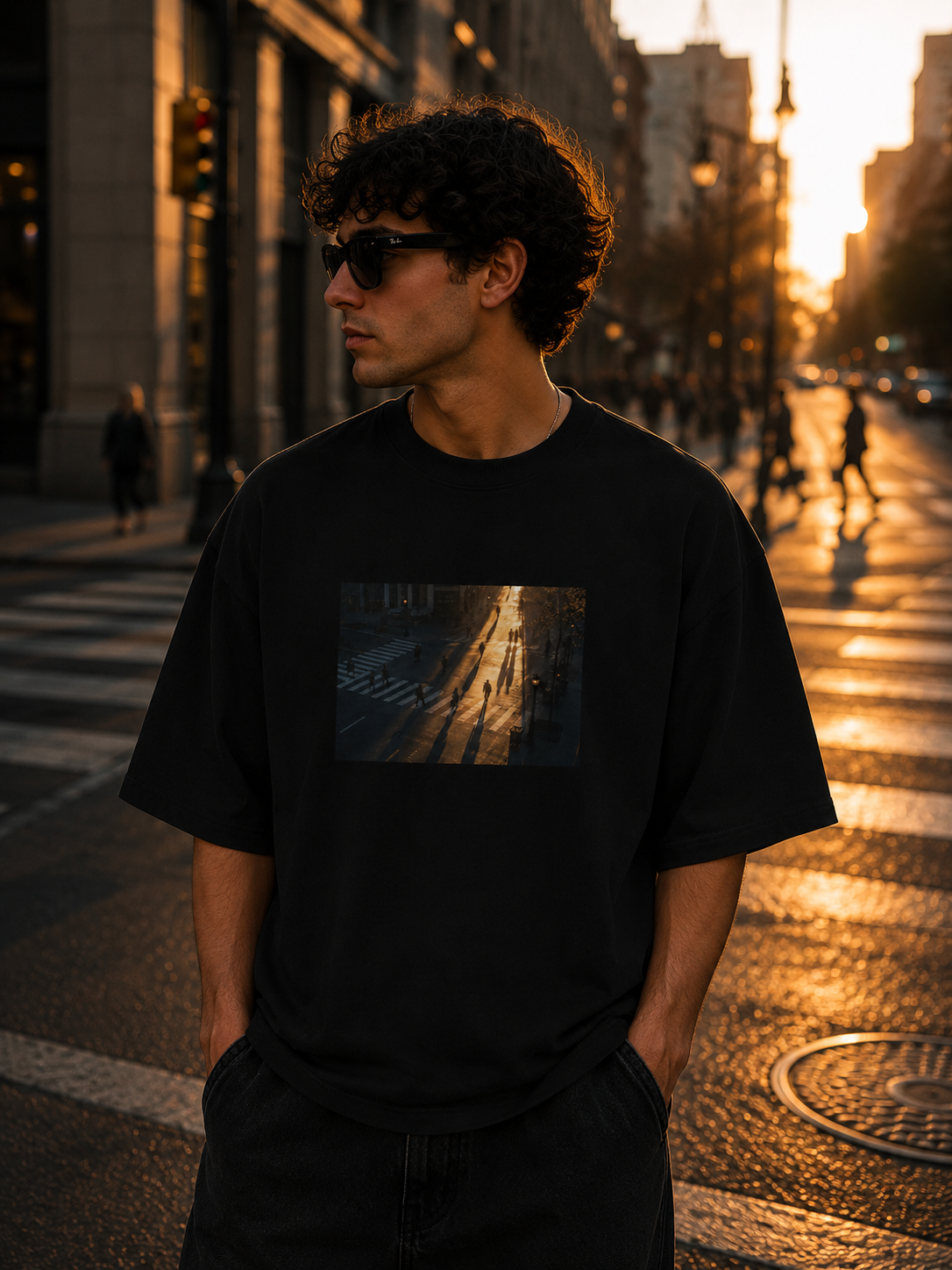 Golden hour box tee (230GSM)